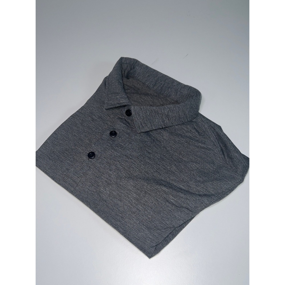 Lululemon Evolution Polo Shirt Mens S/M Grey Short Sleeve Performance Golf - Picture 6 of 7